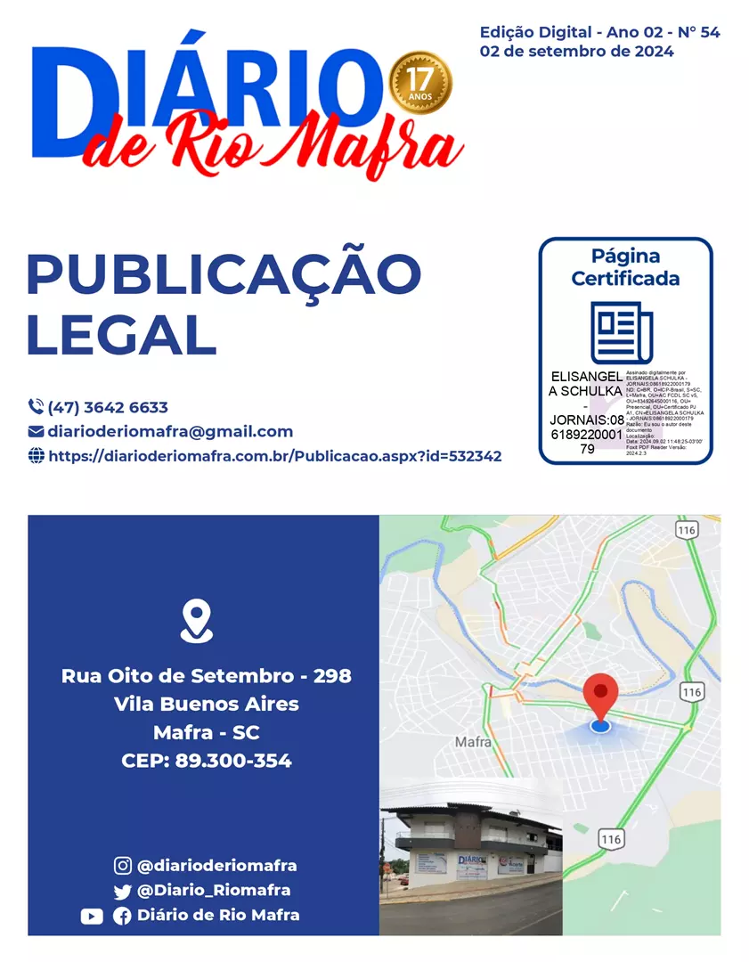 Publicação Legal nº 54